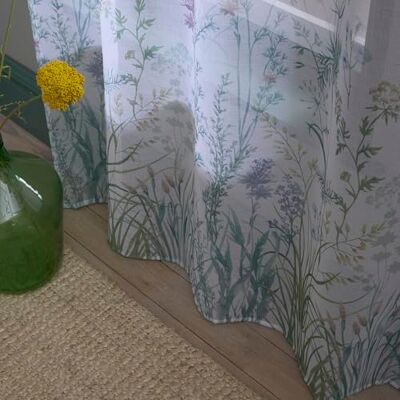 Appletree Meadow Tenda a rete singola per finestre, 140 x 137 cm, in voile, per camera da letto/soggiorno, motivo floreale, colore: bianco Appletree Meadow Tenda a rete singola per finestre, 140 x 137 cm, in voile, per camera da letto/soggiorno, motivo floreale, colore: bianco