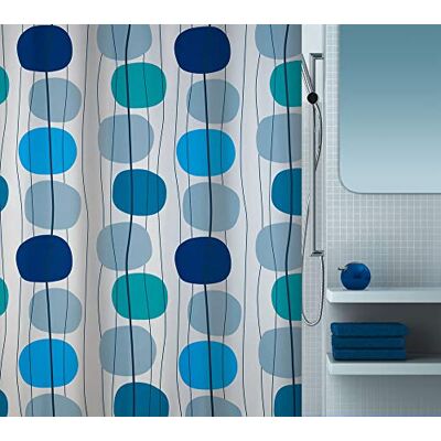 Spirella 10.16731 Tenda da Doccia in Tessuto Blu 180 x 200 cm Spirella 10.16731 Tenda da Doccia in Tessuto Blu 180 x 200 cm