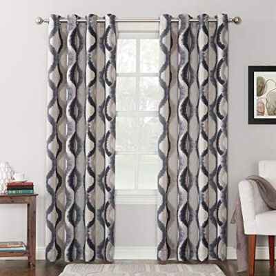 Sun Burbank Acquerello Energy Efficient Tenda a Pannello, Gray, 54 Inches x 84 Inches Sun Burbank Acquerello Energy Efficient Tenda a Pannello, Gray, 54 Inches x 84 Inches