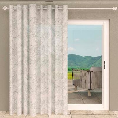 Soleil d'ocre , Tenda trasparente con occhielli spécial vetrata 280x250 cm CELIA kaki Soleil d'ocre , Tenda trasparente con occhielli spécial vetrata 280x250 cm CELIA kaki