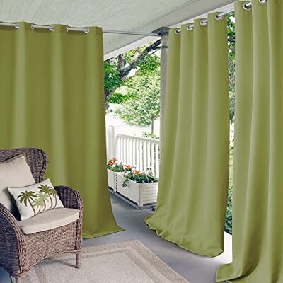 Elrene Tenda a Pannello per Interni ed Esterni, Protezione UV, con Occhielli, per Patio, pergola, Portico, terrazza, Lanai e Cabana, Poliestere, Lime, 132 x 241 cm (Larghezza x Lunghezza), Confezione Elrene Tenda a Pannello per Interni ed Esterni, Protezione UV, con Occhielli, per Patio, pergola, Portico, terrazza, Lanai e Cabana, Poliestere, Lime, 132 x 241 cm (Larghezza x Lunghezza), Confezione