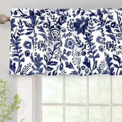 DriftAway Julia, mantovana per finestra con tasca per bastone, 132 x 35 cm più 4 cm (blu navy) DriftAway Julia, mantovana per finestra con tasca per bastone, 132 x 35 cm più 4 cm (blu navy)