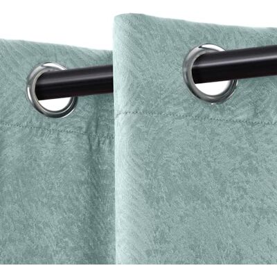 Superior Tende oscuranti, accenti per finestre, protezione solare, termiche, moderne onde geometriche con occhielli, set di 2 pannelli, 42 x 160 cm, colore foglia di tè Superior Tende oscuranti, accenti per finestre, protezione solare, termiche, moderne onde geometriche con occhielli, set di 2 pannelli, 42 x 160 cm, colore foglia di tè
