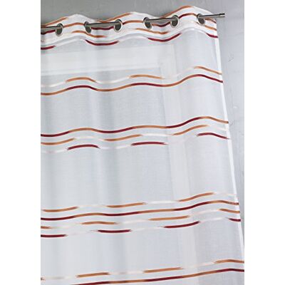 HomeMaison Tenda in Stamina Tessuta con Sottili Righe Orizzontali, Poliestere, Terra Cotta, 140 x 240 cm HomeMaison Tenda in Stamina Tessuta con Sottili Righe Orizzontali, Poliestere, Terra Cotta, 140 x 240 cm