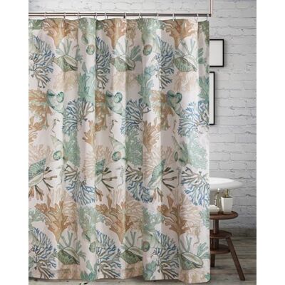 Greenland Home Fashions Barefoot Bungalow Atlantis Tenda da doccia, 182,9 x 183,9 cm, colore: Giada Greenland Home Fashions Barefoot Bungalow Atlantis Tenda da doccia, 182,9 x 183,9 cm, colore: Giada