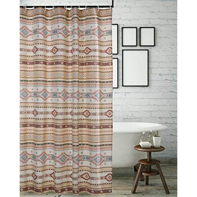 Greenland Home Fashions Barefoot Bungalow Phoenix Tenda da doccia, 183 x 183 cm, colore: Marrone chiaro Greenland Home Fashions Barefoot Bungalow Phoenix Tenda da doccia, 183 x 183 cm, colore: Marrone chiaro