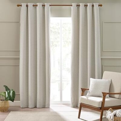 Catherine Lansfield Tende foderate con occhielli, 116 x 228 cm, due pannelli, colore naturale Catherine Lansfield Tende foderate con occhielli, 116 x 228 cm, due pannelli, colore naturale