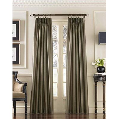 Curtainworks Tenda a Pannello Plissettata in Finta Seta, 76,2 x 304,8 cm, Bronzo Curtainworks Tenda a Pannello Plissettata in Finta Seta, 76,2 x 304,8 cm, Bronzo