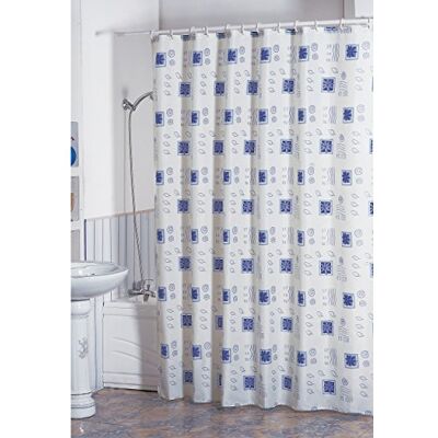 MSV Doccia in Poliestere Tenda 140 112 plastica 180 x 200 x 0,1 cm Include 12 Anelli per Asta MSV Doccia in Poliestere Tenda 140 112 plastica 180 x 200 x 0,1 cm Include 12 Anelli per Asta