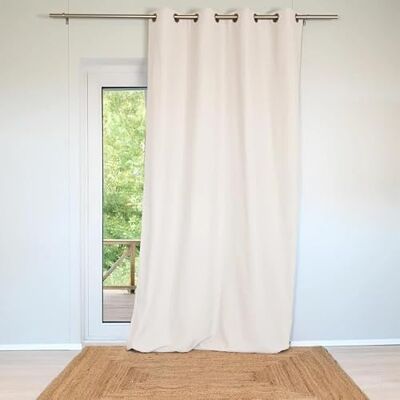 Homemaison Tenda ignifuga non fuoco FR Mezza Natté – 140 x 260 cm – 8 occhielli in metallo argentato – Colore naturale – facile da applicare – finitura pulita Homemaison Tenda ignifuga non fuoco FR Mezza Natté – 140 x 260 cm – 8 occhielli in metallo argentato – Colore naturale – facile da applicare – finitura pulita