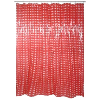MSV , Tenda da doccia, PVC, Rivestimento antibatterico, 100% vinile, Anelli inclusi, Rivestimento antibatterico e idrorepellente, lavabile a 40°, Made in Europe, Rosso, 180 x 200 cm MSV , Tenda da doccia, PVC, Rivestimento antibatterico, 100% vinile, Anelli inclusi, Rivestimento antibatterico e idrorepellente, lavabile a 40°, Made in Europe, Rosso, 180 x 200 cm