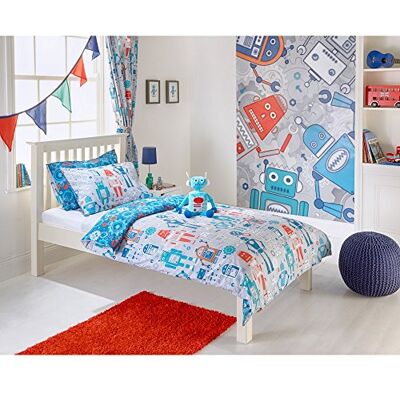 RIVA Robot-Tende plissettate, 168 x 183 cm, 2 Legature Laterali Incluse, Interamente Foderate in anticipo, per Bambini, Colore: Blu RIVA Robot-Tende plissettate, 168 x 183 cm, 2 Legature Laterali Incluse, Interamente Foderate in anticipo, per Bambini, Colore: Blu