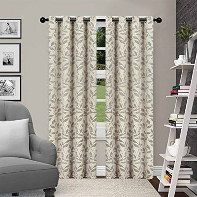 Superior CT-LVs-Blackout Tende con passacavo, Misto Poliestere, Avorio, W 52" x L 63" (2 Panels), 2 unità Superior CT-LVs-Blackout Tende con passacavo, Misto Poliestere, Avorio, W 52" x L 63" (2 Panels), 2 unità