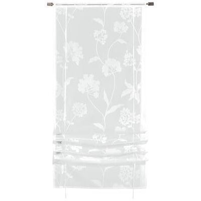 Gardinia Sehlbach Tenda romana in voile con stampa a fiocco, Bianco, 60 x 140 cm, Regolabile in altezza, Traslucida, Atmosfera elegante, Facile da usare, Certificato Oeko-Tex Gardinia Sehlbach Tenda romana in voile con stampa a fiocco, Bianco, 60 x 140 cm, Regolabile in altezza, Traslucida, Atmosfera elegante, Facile da usare, Certificato Oeko-Tex