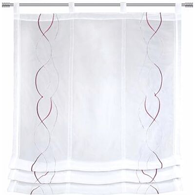 Gardinia Sehlbach Tenda romana in voile ricamato, Bianco, 80 x 120 cm, Regolabile in altezza, Design senza tempo, Traslucido, Fissaggio facile, Certificato Oeko-Tex Gardinia Sehlbach Tenda romana in voile ricamato, Bianco, 80 x 120 cm, Regolabile in altezza, Design senza tempo, Traslucido, Fissaggio facile, Certificato Oeko-Tex