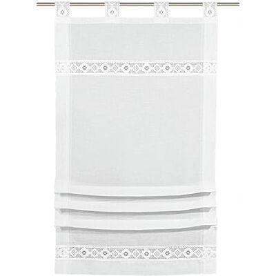 Gardinia Sehlbach Tenda romana, Aspetto naturale, Bianco, 60 x 120 cm, Atmosfera naturale, Stile rustico, Opaco, Montaggio semplice, Altezza regolabile Gardinia Sehlbach Tenda romana, Aspetto naturale, Bianco, 60 x 120 cm, Atmosfera naturale, Stile rustico, Opaco, Montaggio semplice, Altezza regolabile