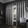 Catherine Lansfield Glitzy, Sintetico, Grigio, Eyelet Curtains 66 x 54 Inches