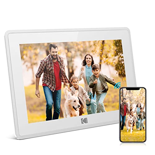 Kodak Cornice Foto Digitale WiFi 10 Pollici, HD Touchscreen IPS Elettronica con App, Memoria 16GB, Rotate Automatica, Condivisione di Immagini Musica Video