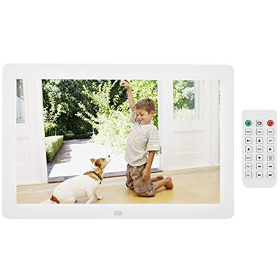 VBESTLIFE 12 pollici 1280 * 800HD Photo Frame digitale orologio giocatore di sveglia con telecomando per compleanno, matrimonio, spina europea(Bianco) VBESTLIFE 12 pollici 1280 * 800HD Photo Frame digitale orologio giocatore di sveglia con telecomando per compleanno, matrimonio, spina europea(Bianco)