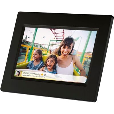 Denver PFF-710 BLACK. Cornice digitale con Wi-Fi. 7 Pollici. Timer. Software fotografico per inviare foto dall'applicazione mobile al fotogramma. Risoluzione: 1024x600 Denver PFF-710 BLACK. Cornice digitale con Wi-Fi. 7 Pollici. Timer. Software fotografico per inviare foto dall'applicazione mobile al fotogramma. Risoluzione: 1024x600