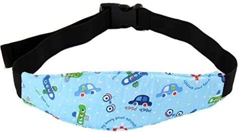 MenYiYDS Fascia Testa Seggiolino Auto,Poggiatesta Auto Bambini,Cintura di sicurezza Seggiolini auto Seggiolino auto Poggiatesta regolabile per bambini Proteggi collo/spalle (blu)