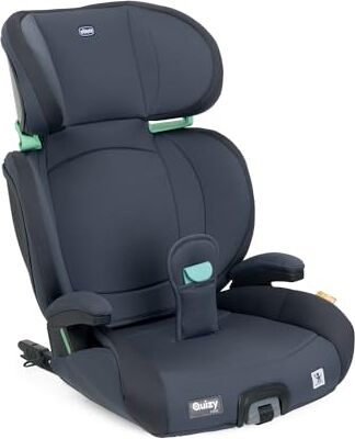 Chicco , Quizy i-Size, Seggiolino Auto Bambini 3-12 Anni (100-150 cm), Facile da Installare con Sistema Isofix, Reclinabile, Regolabile in Altezza, Braccioli Imbottiti e Seduta Confortevole, India Ink