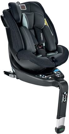 Inglesina Halley, Seggiolino auto rotante 360, Da 0 a 7 Anni Circa, da 40cm 125 cm, Black