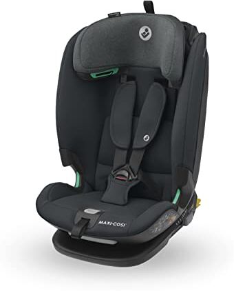 Maxi-Cosi Titan Plus i-Size Seggiolino Auto ISOFIX, 76 150 cm, 15 Mesi 12 Anni, Reclinabile in 4 Posizioni, Regolabile in Altezza, per Bambini, Authentic Graphite