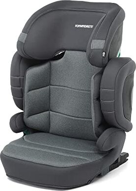 Foppapedretti Seggiolino Auto Open I-Size, per bambini da 100 a 150 cm di altezza, 3-12 anni, conforme ECE R129, Fissaggio Dualfix (Isofix e non), Protezione Impatti Laterali, Sfoderabile, Silver