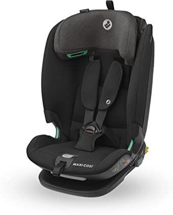 Maxi-Cosi Titan Plus i-Size Seggiolino Auto ISOFIX, Reclinabile in 4 Posizioni, Regolabile in Altezza, Side Impact Protection G-CELL, per Bambini, 76 150 cm, 15 Mesi 12 Anni, Authentic Black