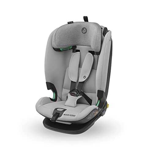 Maxi-Cosi Titan Plus i-Size Seggiolino Auto ISOFIX, 76 150 cm, Reclinabile in 4 Posizioni, Regolabile in Altezza, per Bambini 15 Mesi 12 Anni, Authentic Grey