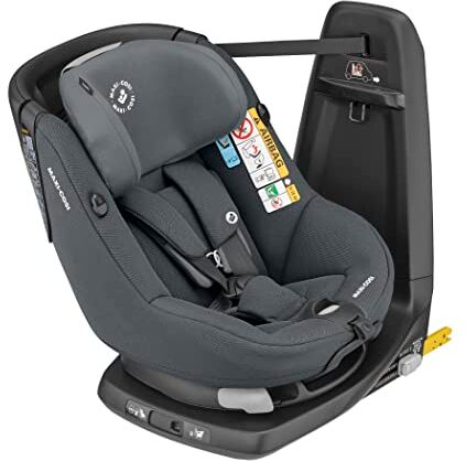 Maxi-Cosi Axissfix Seggiolino Auto Isofix Girevole 360°, Reclinabile 4 Posizioni, Senso Contrario di Marcia, ECE R129 I-Size, Bambini 4 Mesi 4 Anni, 61-105 cm, Gruppo 1, Grigio (Authentic Graphite)