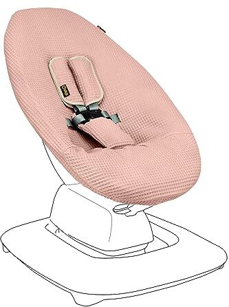 UKJE Copertura Protettiva per Altalena  compatibile con 4moms MamaRoo 5 Fodere per Altalena per Bambini, Copertura per Altalena, Facile da Installare, Fatto a Mano in Europa (Rosa)