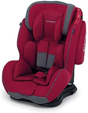 Foppapedretti Seggiolino Auto Dinamyk, Gruppo 1/2/3 (9-36 Kg), per bambini da 9 mesi a 12 anni, Fissaggio a 5 punti, conforme ECE R44, Sistema Protezione Impatto Laterale, Rosso