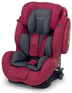 Foppapedretti Isodinamyk Seggiolino Auto IsoFix, Gruppo 1/2/3 (9-36 Kg) per Bambini Fissaggio al Veicolo con Cintura a Cinque Punti, 66 x 50 x 76 cm, Rosso (Cherry)