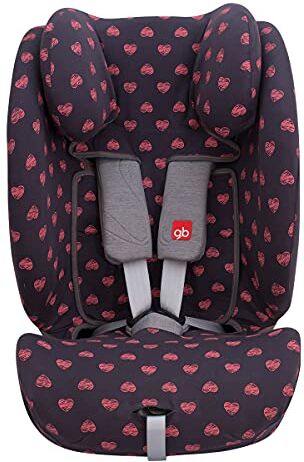 JYOKO KIDS Rivestimento per seggiolino auto in cotone compatibile con GB Everna (Fluor Heart)