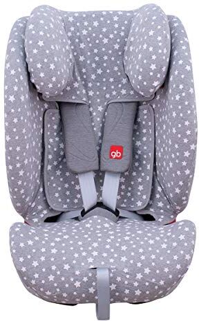 JYOKO KIDS Rivestimento per seggiolino auto in cotone compatibile con GB Everna (White Star)