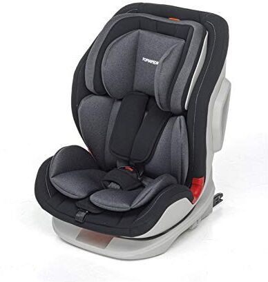 Foppapedretti Seggiolino Auto Tourist, Gruppo 1/2/3 (9-36 Kg), per bambini da 9 mesi a 12 anni, Fissaggio Dualfix (Isofix e non), conforme ECE R44, Sistema Protezione Impatto Laterale, Nero