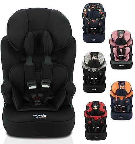 nania Seggiolino auto con cintura RACE I 76-140 cm R129 i-Size Per bambini da 3 a 10 anni Poggiatesta regolabile in altezza Base reclinabile Made in France (Accesso nero)