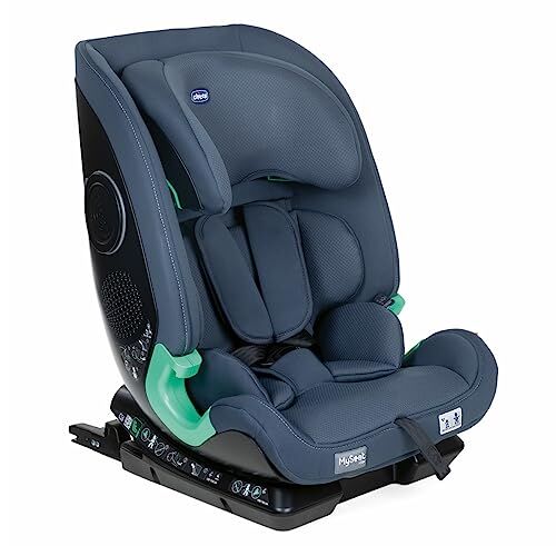 Chicco MySeat Seggiolino Auto, Sistema Isofix e Top Tether, Cinture Integrate Reclinabile, Regolabile in Altezza, Omologato ECE R 129/03, I Size, 76-150 cm, 15 Mesi, India Ink