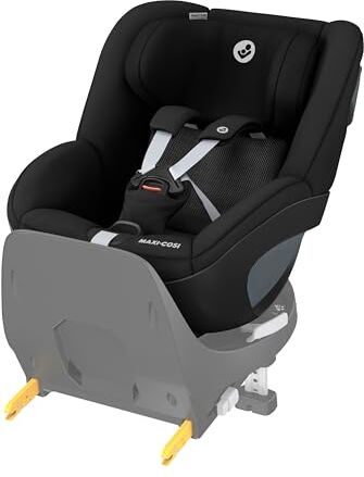 Maxi-Cosi Pearl 360 i-Size Seggiolino Auto Bambini 3 mesi 4 anni, 61-105 cm, Seggiolino Auto Girevole 360 e Reclinabile, ClimaFlow, Protezione dagli Impatti Laterali G-CELL, Authentic Nero