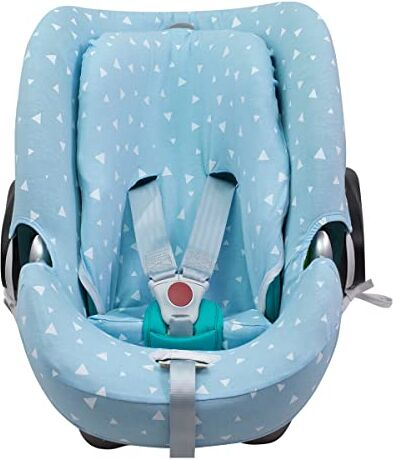 JYOKO Kids Fodera per seggiolino Auto in Cotone Compatibile con Cybex Aton Cloud-Q-M-2-4-5 (ATON Q, Blue Sparkles)