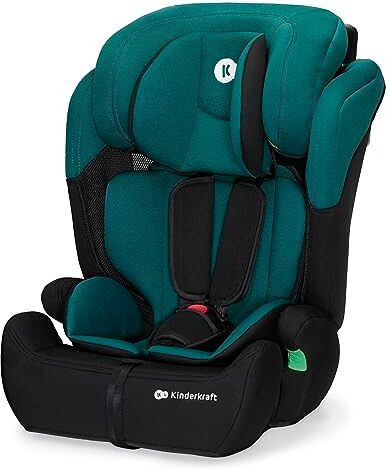 kk Kinderkraft Kinderkraft COMFORT UP I-SIZE 76-150 cm Seggiolino auto 9-36 kg, Poggiatesta Regolabile di 11 livelli, Seduta spaziosa, Cinture di Sicurezza, Inserto modulare dotato, Gruppo 1/2/3, Verde