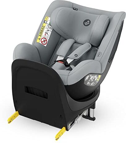 Maxi-Cosi Mica Eco Seggiolino auto isofix girevole 360°, reclinabile 4 posizioni, Sicurezza i-Size, Tessuti 100% riciclati, per bambini 3 mesi- 4 anni circa, colore Authentic Grey