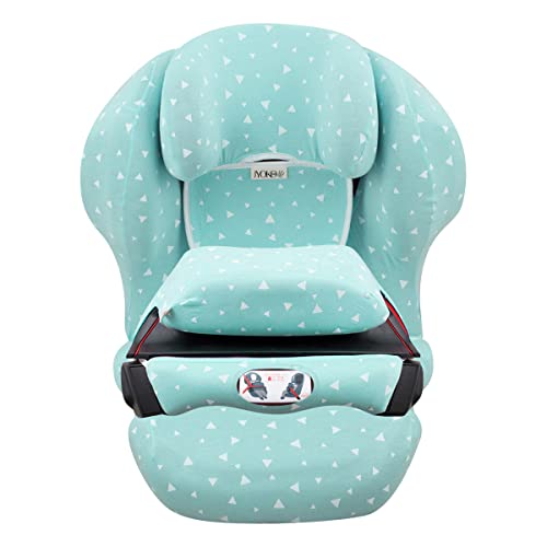 JYOKO KIDS Fodera per seggiolino auto in cotone compatibile con Cybex Silver Juno 2 Fix (Mint Sparkles)