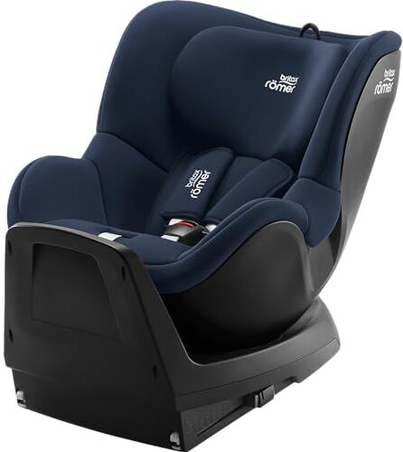 Britax Römer Seggiolino Auto DUALFIX PLUS Girevole a 360°, con Inserto Neonato e Sistema di Fissagio ISOFIX, Bambini da 40-105 cm (i-Size), dalla Nascita fino ai 4 anni, Night Blue