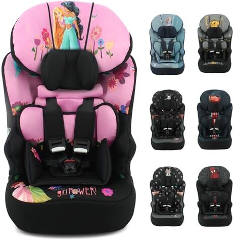 nania Seggiolino auto con cintura RACE I 76-140 cm R129 i-Size Per bambini da 3 a 10 anni Poggiatesta regolabile in altezza Base reclinabile Made in France (Principessa)