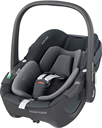 Maxi-Cosi Pebble 360 i-Size, Seggiolino auto neonato 0-15 mesi (40-83 cm), Seggiolino girevole 360°, ClimaFlow, Cinture Easy-in, Protezione dagli impatti laterali G-CELL, Essential Graphite