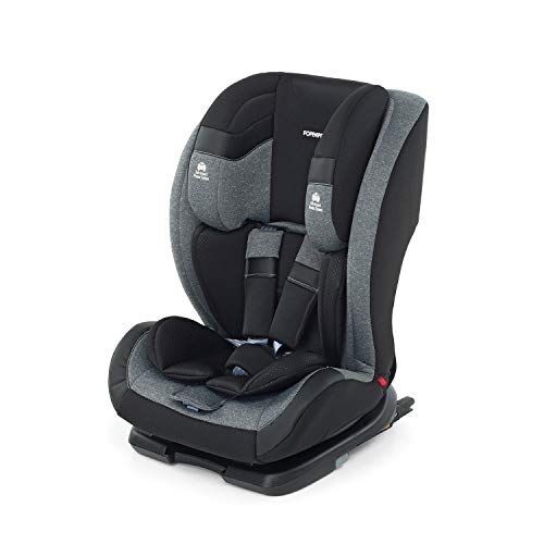 Foppapedretti Seggiolino Auto Re-Klino Fix, Gruppo 1/2/3 (9-36 Kg), per bambini da 9 mesi a 12 anni, Isofix, conforme ECE R44, Sistema Protezione Impatto Laterale, Sedile Anatomico, Nero