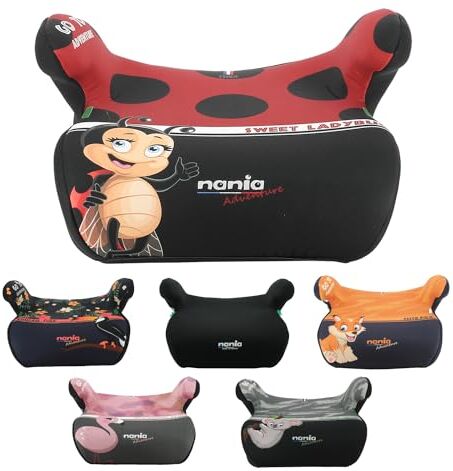 nania Seggiolino isofix ALPHIX 126-150 cm R129 i-Size Per bambini da 8 a 12 anni Made in France Con braccioli (Coccinelle)